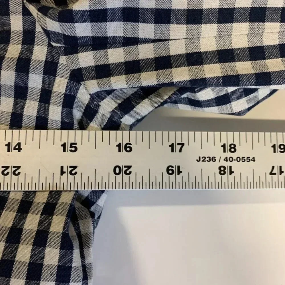 J. Crew Women's Gingham‎ Plaid Linen Blend Motorcycle Jacket Size 00